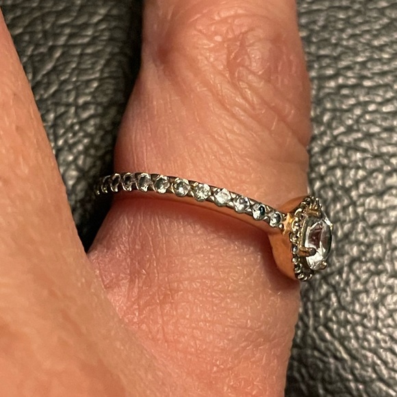 Pandora Rose Gold Classic Sparkle Halo Ring - Picture 8 of 10